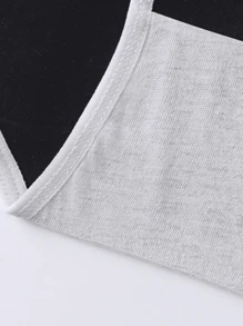 Mutandine sportive in stile minimalista con stampa di lettere, a vita media, per ragazze adolescenti