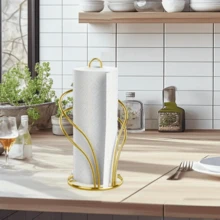 1 件台面纸巾架，独立式纸巾架，带加重底座，适用于厨房和浴室，多功能卷纸架，适用于厨房、办公室、宿舍、卧室、浴室和客厅，厨房储物架，家居必需品！，家居装饰，派对和圣诞节储物架