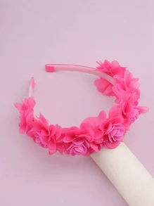 1 Peça Tiara 3D de Flor Fucsia Elegante e da Moda