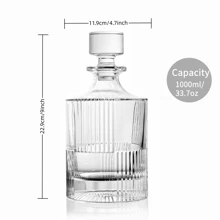 Bouteille de whisky classique, bouteille de vin en verre transparent/pot à vin avec bouchon, cadeau de la fête des pères, cadeau pour homme, cadeau de déménagement, convient pour le vin rouge, le whisky, le brandy, le bourbon, le rhum, décoration pour la maison, bons produits pour un usage domestique