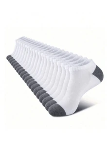 5/10/20/30 Pairs Men's Shock-Absorbing Ankle Socks, No Show Socks, Low-Cut Comfortable Casual Socks For Sports, Leisure, Commuting, Breathable Summer Wear - Multicolor - View 14