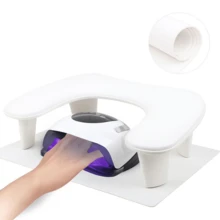 可调节美甲扶手,U型美甲扶手支架,超细纤维柔软PU皮革,可拆卸美甲手托枕,美甲垫技术 - 彩色 - 查看 22