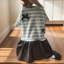 Pet Clothes Striped Simple Breathable Summer Dog Dress For Small Pets