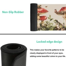 Mushrooms & Frog Vintage Whimsical Woodland Mouse Pad, Cottagecore Nature Inspired Office Decor, Boho Forestcore Desk Mat, Gift For Students School Supplies, Back To School - Multicolor - View 8