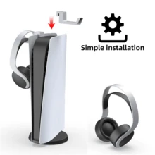 DATA FROG Bracket Hanger Storage Stand For PlayStation 5 Headphone Wall Mount Holder Support Hook For PS 5 Console Accessories - White - View 3