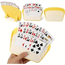 Yellow Plastic Card Holders - Durable, Compact Design For Canasta, Poker And Family Game Night - Perfect For Adults, Parties And Casual Gatherings - Multicolor - View 3