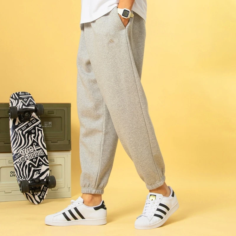 Adidas Men's Pants 2026 Spring New Basic Minimalist Training Sweatpants, Warm And Comfortable Tapered Leg Joggers IJ6882 - Light Grey - View 1
