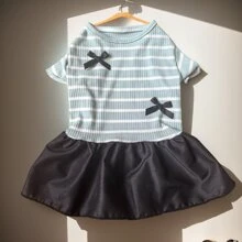 Pet Clothes Striped Simple Breathable Summer Dog Dress For Small Pets