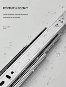 2 thanh trượt ngăn kéo kéo dài toàn phần chịu lực nặng - Không gây tiếng ồn, phù hợp với hầu hết các hệ thống gắn bên, 8"-20", Hoàn thiện bằng kim loại đánh bóng - Bạc - Xem 9