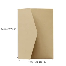 10 piezas Tarjetas de invitación perlada, tarjeta de felicitación con tercer doblez, sobres para RSVP, invitaciones de boda, tarjetas de papel dorado, para decoraciones y suministros de fiesta de boda, 15º cumpleaños, bautizo, despedida de soltera (rosa, dorado, burdeos, beige, blanco, azul marino)