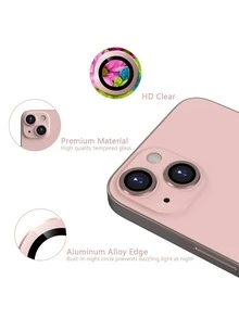 6 Stücke Kameraobjektiv Schutzfolie für iPhone 16 Pro Max/16 Pro/14 Pro Max/14 Pro, 9H gehärtetes Glas Bildschirmschutz, unabhängiger Metallring, ultra-klarer HD Objektivschutzfilm, kratzfest, ultra-dünnes gehärtetes Glas, kompatibel mit APPLE 16 Pro Max/16 Plus/16 E/15 Pro Max/14/13 Mini/12/11 Serie - perfekte Passform (6er Set, Pink) - Rosa 6 Stück - Übersicht 3