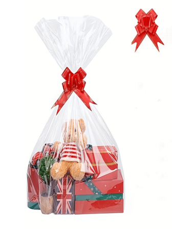 10/20pcs Large Cellophane Gift Bags,For Fruit Basket Packaging And Gift Presentation,Gift Basket,Birthday, Wedding,Mother's Day,Easter Gift Supplies