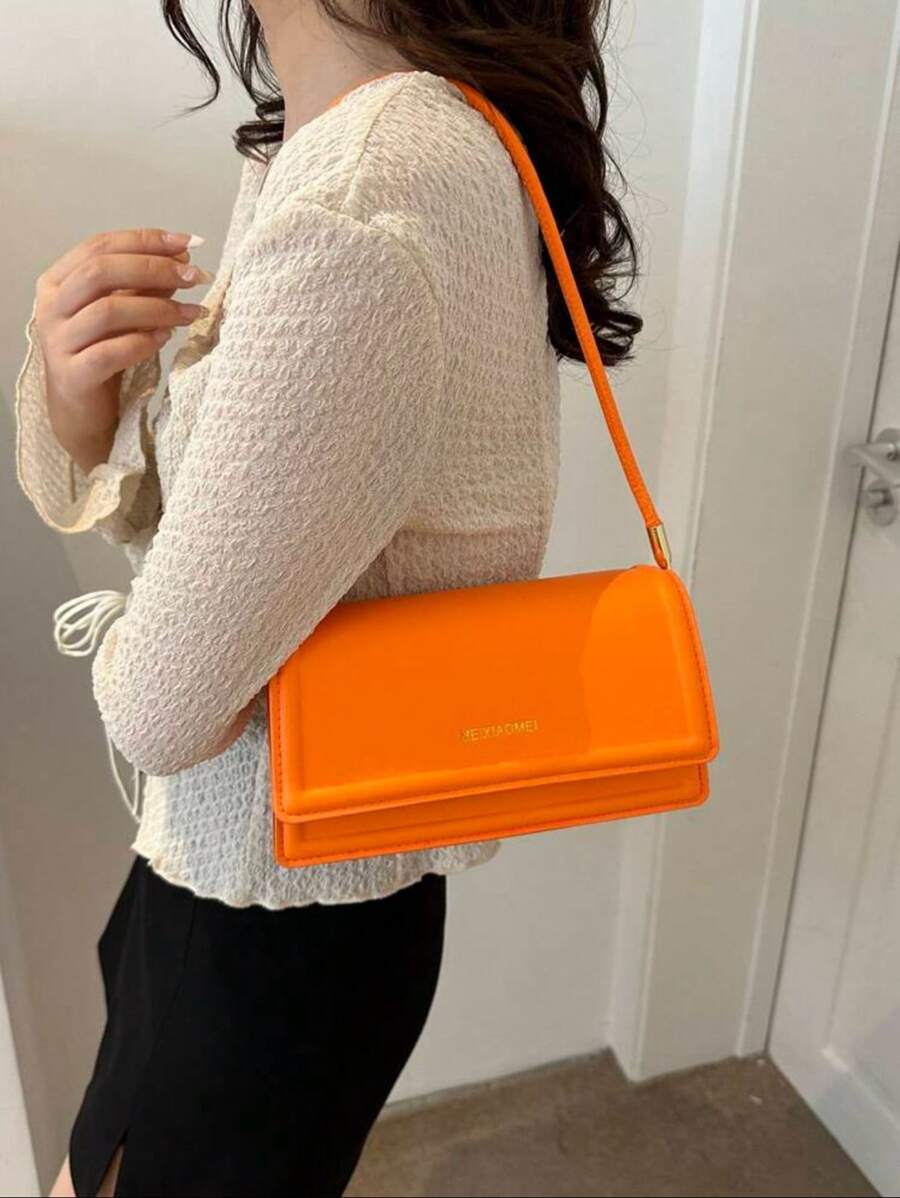 Fashionable Solid Color Vintage Minimalist Elegant Shoulder Bag