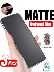 3 Piezas Película de hidrogel mate protectora de pantalla, fácil de aplicar, duradera, compatible con iPhone/Galaxy/Redmi/, esmerilada, no de vidrio, regalo perfecto para cumpleaños, familia y amigos, accesorios para teléfono