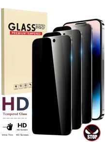 3 Stück Anti-Spion Datenschutz gehärtetes Glas Bildschirmschutz kompatibel mit Samsung Galaxy, Apple 16, Honor, Poco, Redmi und weiteren Modellen. Stoßfest, nicht zerbrechlich, Anti-Spion gehärtetes Glas ohne Blasen, einfach anzubringen, robust. Unterstützt kein Fingerabdruck-Entsperren. Geschenk für Geburtstag, Familie, Freunde Handybildschirmschutz, Handyzubehör wasserdicht stoßfest kratzfest Anti-Fingerabdruck Vollabdeckung