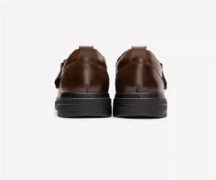 CAMEL CROWN Men's Casual Shoes, Summer Casual All-Match Hollow Business Sandals, Breathable Genuine Leather Soft Sole Comfortable Beach Shoes - Brown - View 4