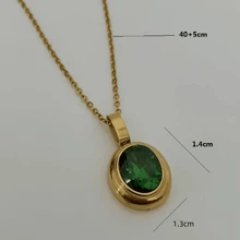 VKHK 1 pieza Collar con colgante decorado con circonita, chapado en oro de 18K, de acero inoxidable con acabado vintage, apto para uso diario y bodas, regalo para mujer