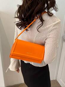 Fashionable Solid Color Vintage Minimalist Elegant Shoulder Bag