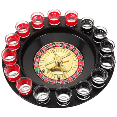 This Set Includes 2 Balls And 16 Cups, A Roulette Russian Lucky Roulette, Which Is A Drinking Game Called "Spinning Fun", Suitable For Drinking Games In KTVs, Bars And Nightclubs. This Is A Very Fun Drinking Game.
