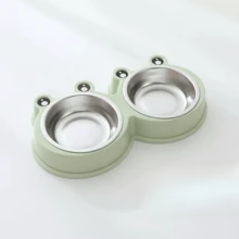 Stainless Steel Cartoon Double Bowls For Pets Dogs And Cats - Multicolor - View 7