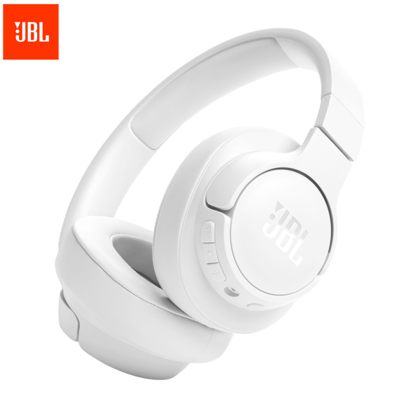 JBL JBL TUNE 720BT Wireless Bluetooth Headphones, Powerful Bass Sound, 76Hrs Battery Life, For Music, Gaming, Online Classes, White