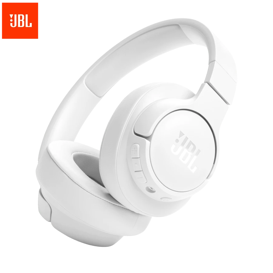JBL JBL TUNE 720BT Wireless Bluetooth Headphones, Powerful Bass Sound, 76Hrs Battery Life, For Music, Gaming, Online Classes, White