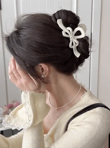 1pc Butterfly Clip, Large Size, High-End Feeling Hair Claw Suitable For Thick Hair, Autumn/Winter Hair Clips Hair Jaw Clip Hair Clamps Hair Clutch Hair Catcher Clip, Claw Clip Fall Hair Accessories For Women Bows For Vacation Outfits Woman