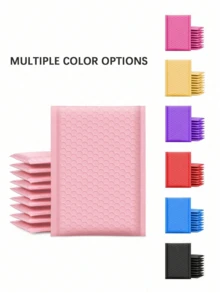 10 件粉色气泡邮件袋、加垫气泡信封、防水信封、气泡包装邮寄广告、多用途包装袋、防水加垫自封缓冲邮件袋、加垫不透明运输用品，适用于珠宝化妆品、运输、邮寄、家居、圣诞节和万圣节礼品包装袋、圣诞节母亲节毕业典礼