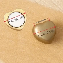 2/4/5 paires d'accessoires magnétiques de mode pour col de chemise en forme de cœur multi-couleurs - sans couture nécessaire, boutons amovibles pour resserrer le col de chemise, convient pour le col, les poignets, les jambes de pantalon, les écharpes, décoration réglable et réutilisable, cadeau