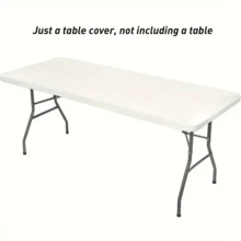 1/2pcs Stretchable Polyester Tablecloth - Washable, Wrinkle-Resistant Rectangular Table Cover, Suitable For Indoor/Outdoor Dining, Parties, Picnics And BBQs, Available In Multiple Colors - Multicolor - View 37