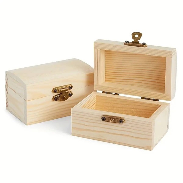 1pc Small Wooden Desktop Storage Box, Tray, Pen Holder For Home & Office, Wooden Storage Box With Glass Lid, Wedding Favor, Birthday Gift, Festive Gift For Women Storage Organizer Travel Essentials Back To School