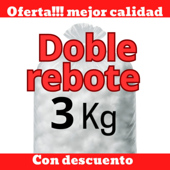 Delcrón Ultra Siliconizado 3KG ✨ Relleno Premium para Almohadas, Cojines, Peluches, Puff, Manualidades y Decoración ️ Súper volumen, doble rebote, hipoalergénico, suave, lavable y transpirable. ¡Compactado al vacío y listo para expandirse!