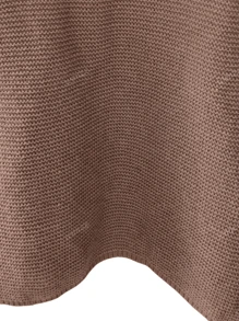 Plus Size Women's Casual Solid Color Hooded Knitted Cardigan Sweater, Versatile Elegant Mature Everyday Wear, European & American Style