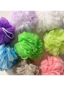 1 pieza Esponja de ducha de luffa extra suave, exfoliante suave, produce mucha espuma, diseño unisex