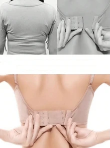 3pcs Stainless Steel Triple Hook & Loop Bra Extender Lingerie Accessory