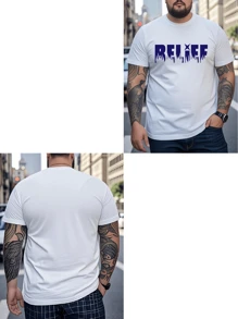 Customized Men's Plus Size T-Shirt, Personalized Graphic Design, Plus Size Men's Customized Clothing, Loose Fit Plus Size T-Shirt Customization For Summer, Upload Your Text/Birthday Wishes/Message, Loose Fit Plus Size Short Sleeve T-Shirt, Holiday/Birthday Gift Customization, Men's Plus Size T-Shirt, T-Shirt Design Customization, Summer Plus Size Men's Top