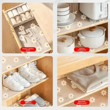 1 pièce Tapis de placard anti-adhérent et antidérapant à motif chrysanthème, tapis de tiroir de réfrigérateur, tapis de réfrigérateur imperméable en EVA, tapis de placard, tapis de table simple. Convient pour les écoles, les bureaux, les maisons et les voyages