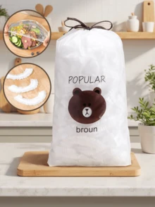 100Pcs Disposable Cling Film Covers – Elastic Stretchable, Dust-Proof, Insect-Proof, Microwave-Friendly, Multi-Purpose Preservation Film For Kitchen, Shower Head, Shoes, And More - White - View 5