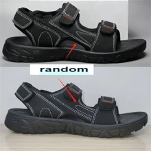 Men's All Season Sandals, Casual Outdoor Indoor Beach Slippers, Non-Slip Sole, Breathable Soft Adjustable Hook And Loop Strap