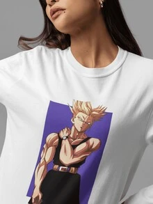 Camiseta Trunks del futuro unisex – diseño Super Saiyajin Drago Ball Z - Blanco - Ver 4