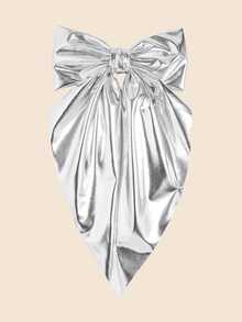 1/2/6pcs Vintage French Elegant Bow Knot Butterfly Clip With Long Ribbon, Gold/Silver Hair Clips, Suitable For Gatherings And Parties - Multicolor - View 7