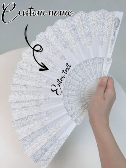 Eleganter Vintage-Blumen-Faltfächer im Maßstab - Damen Handventilator in Weiß, Rosé-Rot, Himmelblau mit silbernem Blumenmuster, geeignet für Hochzeit, Abendparty und Tanz, Modeaccessoire, langanhaltend, farbig, süß, niedlich, witzig, Y2K, stylisch, unisex, Lässig, individuell, personalisiert, einzigartig, personalisiert, ideales Geschenk für ihn, ideales Geschenk für sie, sie, Freund, Freundin, Familie, Freunde