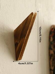 Ganchos de pared de madera hechos a mano en estilo rústico, ideales para colgar abrigos, sombreros en entradas, dormitorios y baños