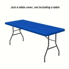 1/2pcs Stretchable Polyester Tablecloth - Washable, Wrinkle-Resistant Rectangular Table Cover, Suitable For Indoor/Outdoor Dining, Parties, Picnics And BBQs, Available In Multiple Colors - Multicolor - View 41