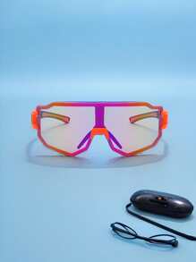 One-Piece Frameless Casual Sports Eyeglasses For Women, Suitable For Outdoor Activities Like Cycling, Hiking, Climbing, Tennis - Unisex Anti-Wind And Anti-Sand Frame