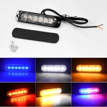 2 pzs Faro Led Patrulla Escolta Barra Lateral Estrobo, Luz Advertencia Intermitente Amarillo Azul Roja Moto Auto. Vmingo - Azul - Ver 4