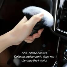 Car Interior Detail Brush, Soft Bristle Cleaning Brush Dust Removal Brush, Car Interior Cleaning Tools, Car Detail Brush Car Dashboard Dust Removal Brush (Black)