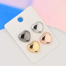 2/4/5 paires d'accessoires magnétiques de mode pour col de chemise en forme de cœur multi-couleurs - sans couture nécessaire, boutons amovibles pour resserrer le col de chemise, convient pour le col, les poignets, les jambes de pantalon, les écharpes, décoration réglable et réutilisable, cadeau