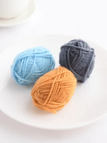 12 rollos de juego de hilos de poliéster de 4 cabos en colores surtidos con ganchos de crochet, para manualidades hechas a mano como muñecas, flores, artesanías y decoraciones - Multicolor - Ver 6