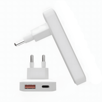 อัลตร้าบางพิเศษ ชาร์จเร็ว 45W, ปลั๊กยุโรปใช้เดินทาง, ชาร์จ 2 พอร์ต USB-A และ USB-C, ปลั๊กยุโรป รุ่น C, ชาร์จแล็ปท็อป, Galaxy, โทรศัพท์มือถือ, กล้อง และอื่นๆ